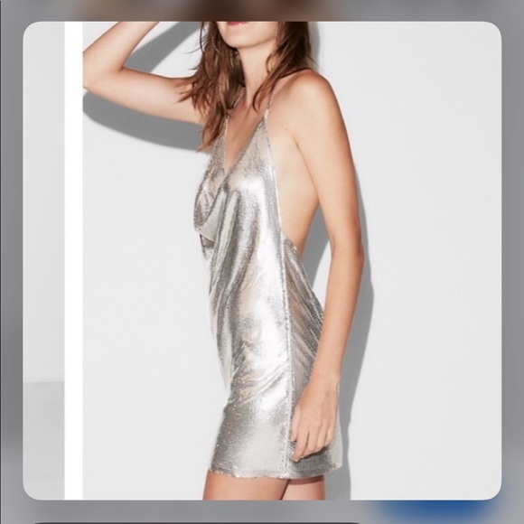 Express Dresses & Skirts - Express Chainmail Halter Neck Dress